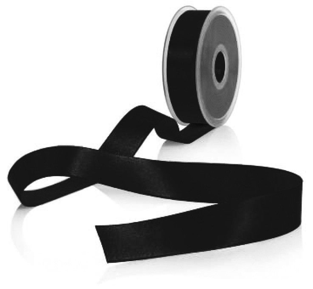 Biaisband Duchesse 60/30 mm zwart 30 m