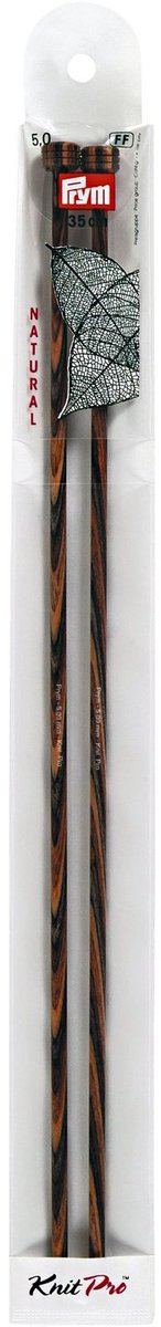 Breinaalden NATURAL bont 35 cm 5,00 mm 2 st.