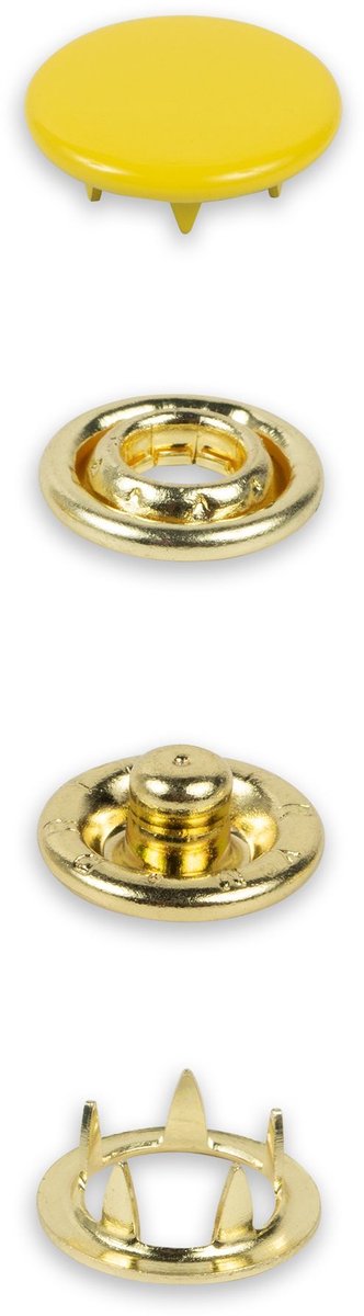 Drukknopen Jersey 12 mm geel -  