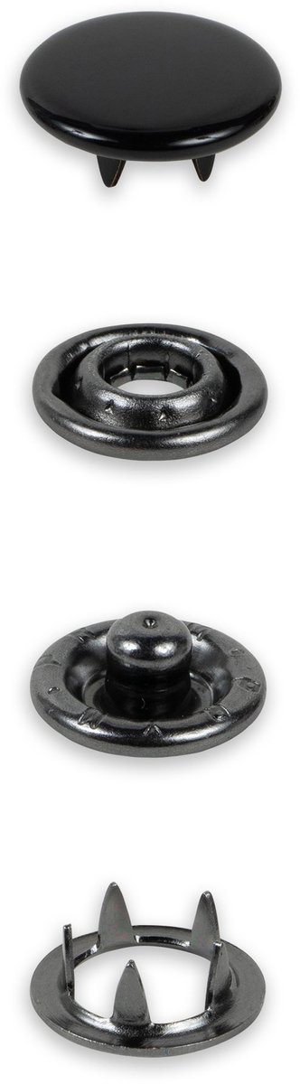 Drukknopen Jersey 12 mm zwart