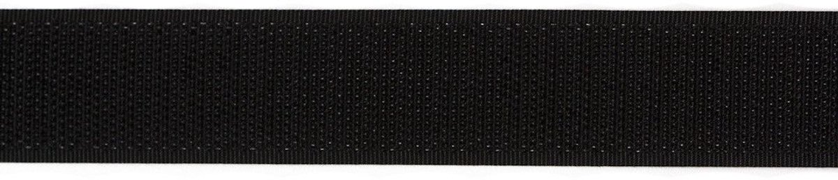 Haakband om aan te naaien 20 mm zwart 8 m