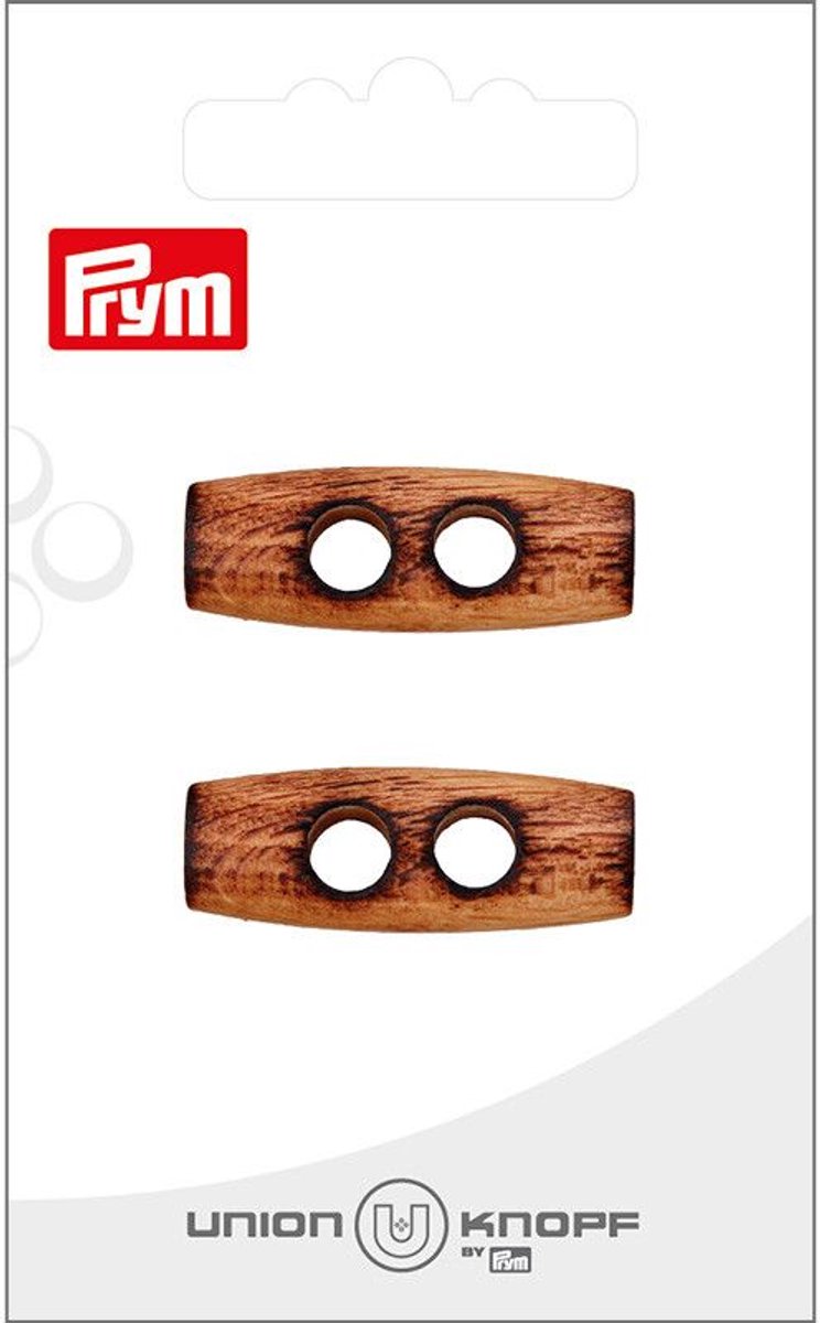 Houtje-touwtje knoop 32mm beige 2st - Prym