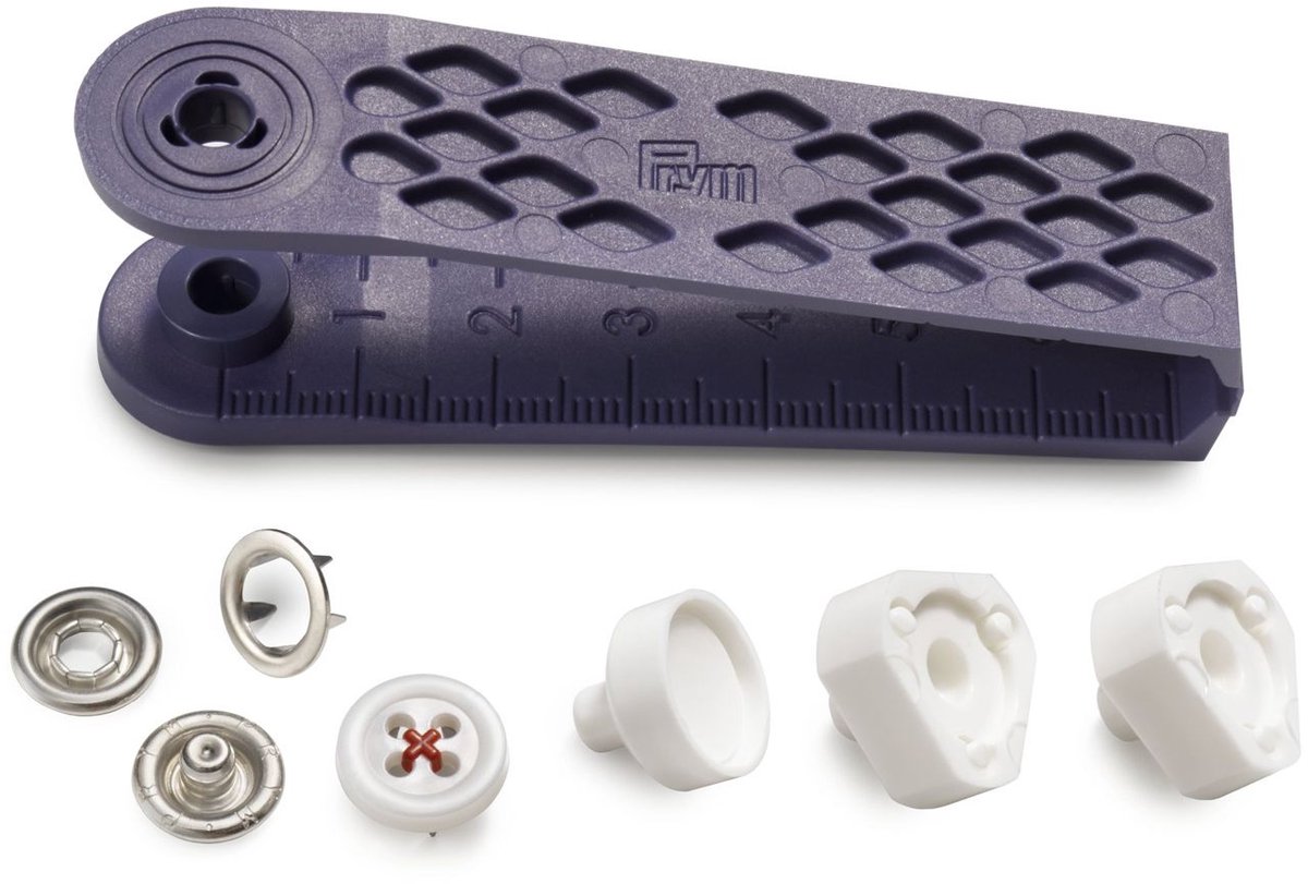 Jersey drukkn. knoop afb. 12 mm rood -  