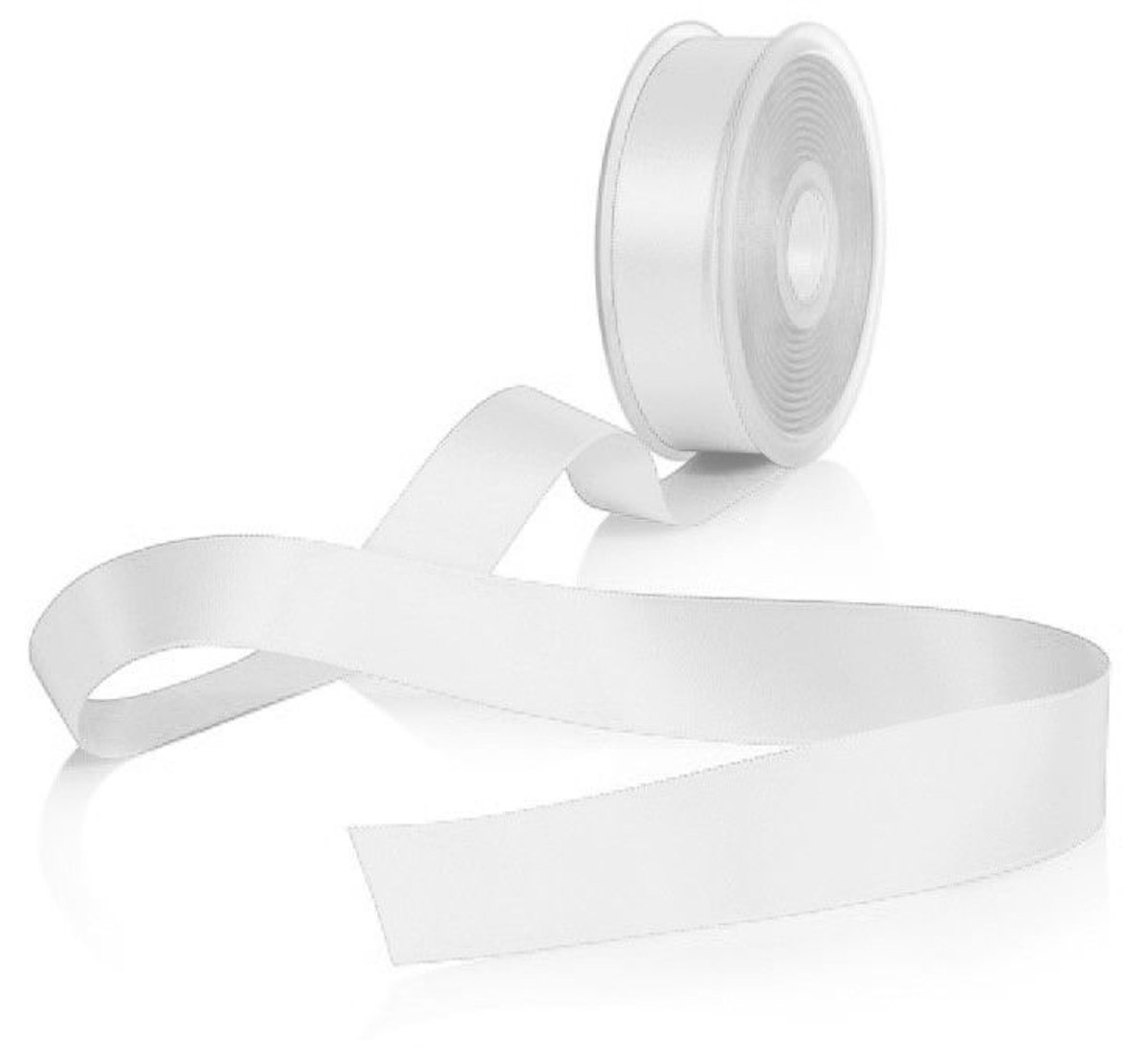 Katoenband 15 mm wit 40 m