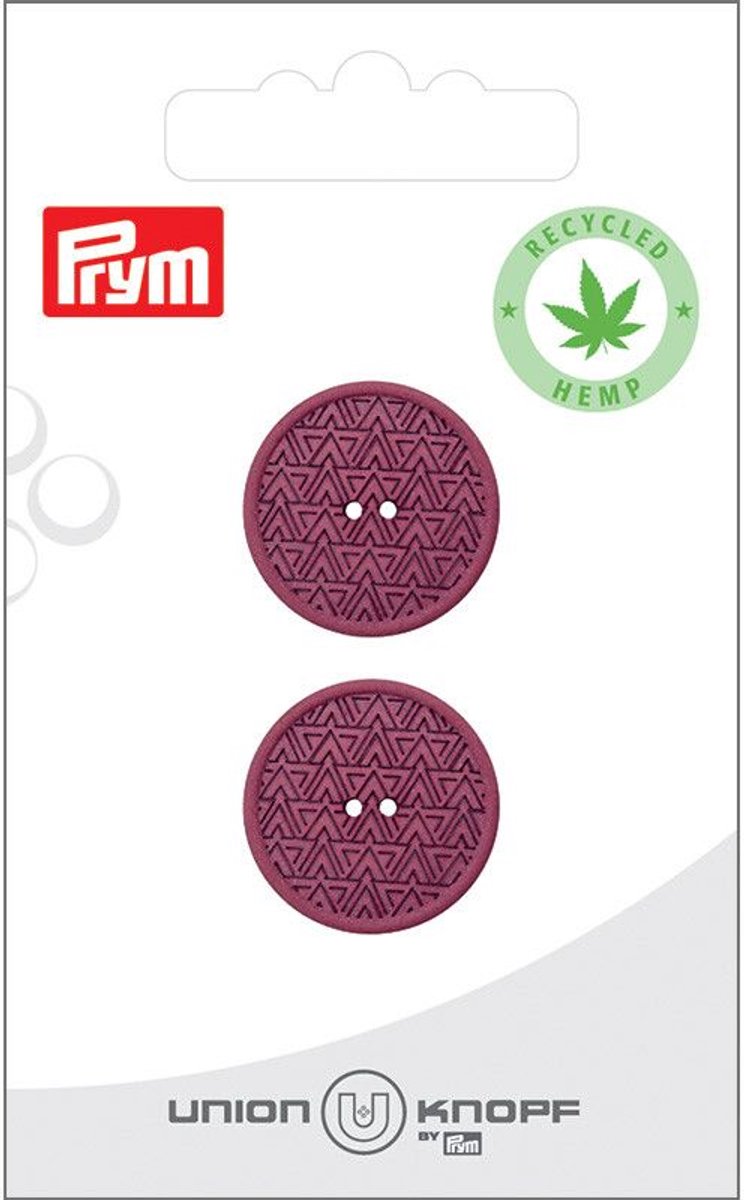 Knoop Hemp-kunststof recycled 20mm oud rose 2st - Knopen - Prym