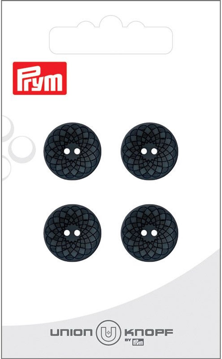 Knoop Kunststof 15mm antrasiet 4st - Prym