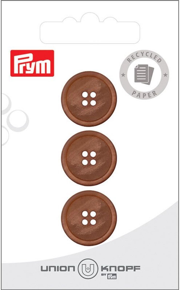 Knoop Papier-poly recycled 18mm beige 3st - Knopen - Prym