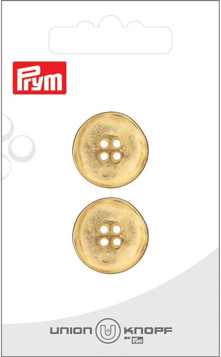 Knoop metaal 20mm mat goud 2st - Knopen - Prym