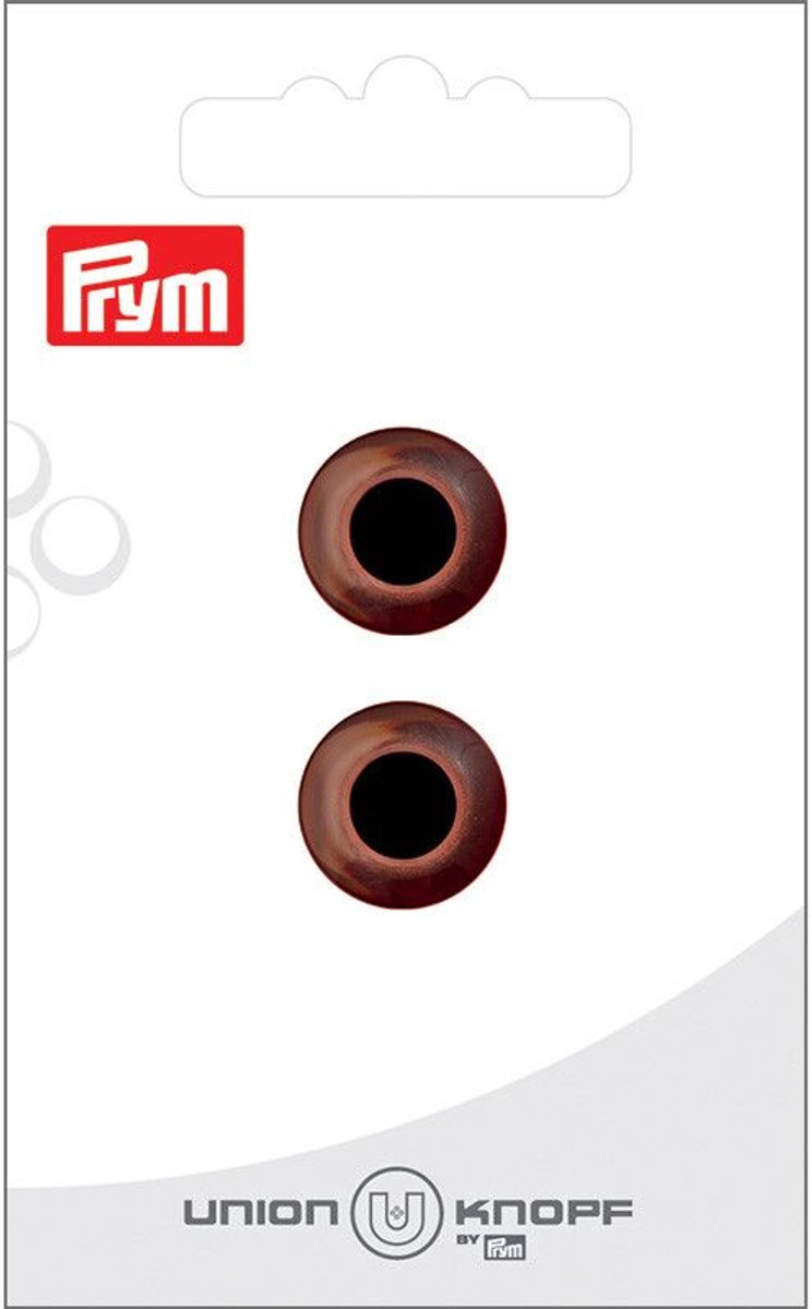 Knoop oog 15mm medium bruin 2st - Knopen - Prym