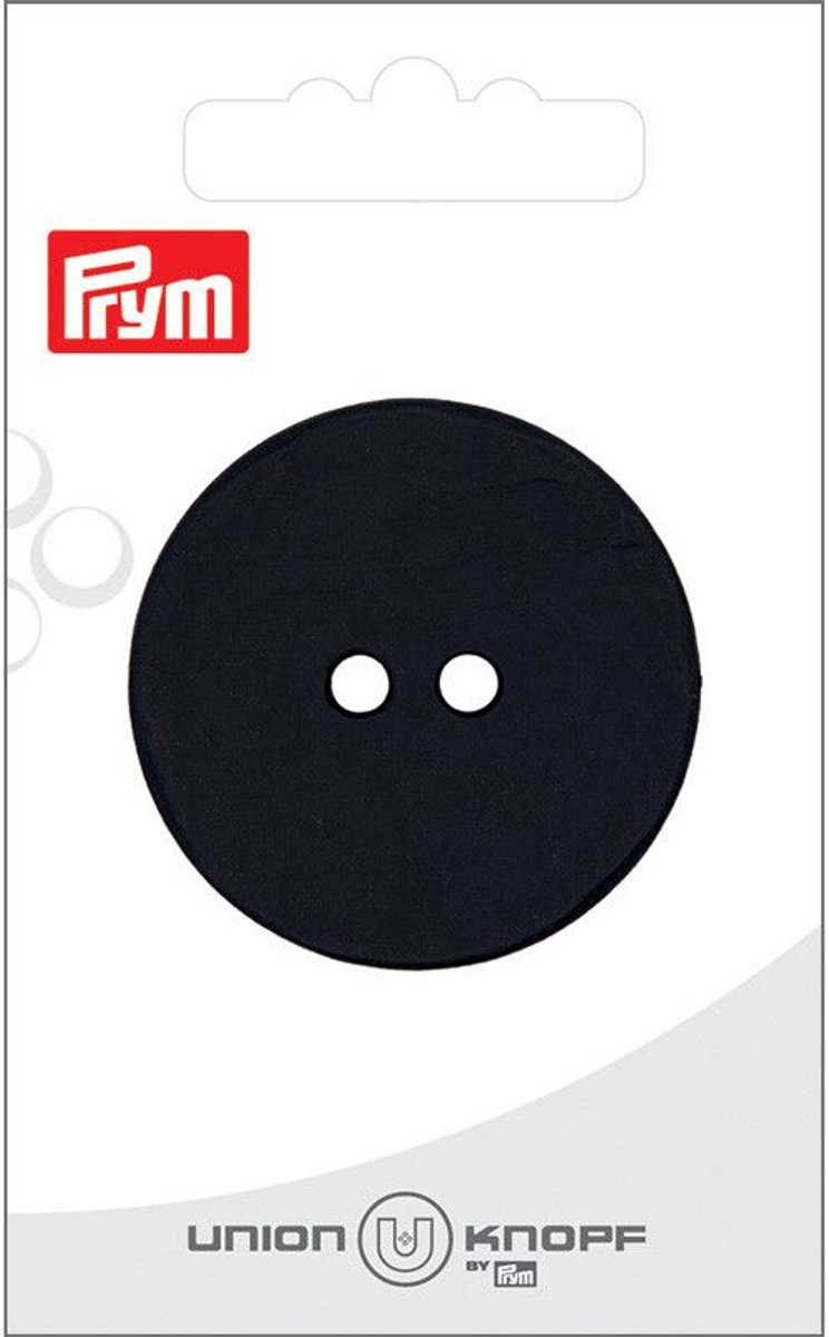 Knoop ruw 2 gaatjes 30mm zwart 1st - Prym