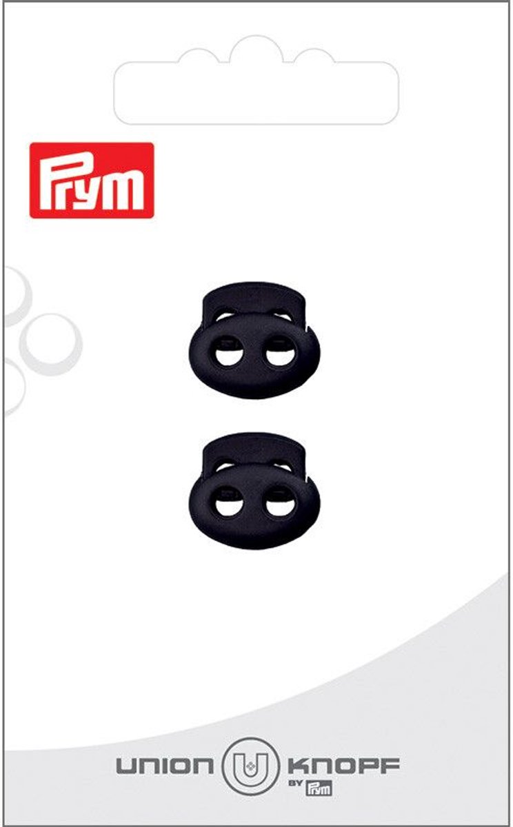 Koord stop 3mm 2h 15mm zwart 2st