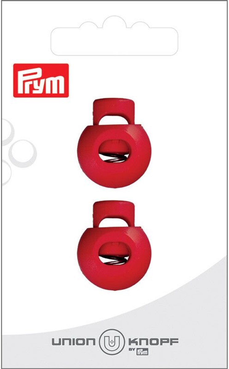 Koordstopper 1 gat 20mm rood 2st -  