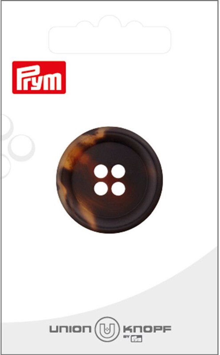 Kunststof 4 gaatjes 28mm bruin 1st