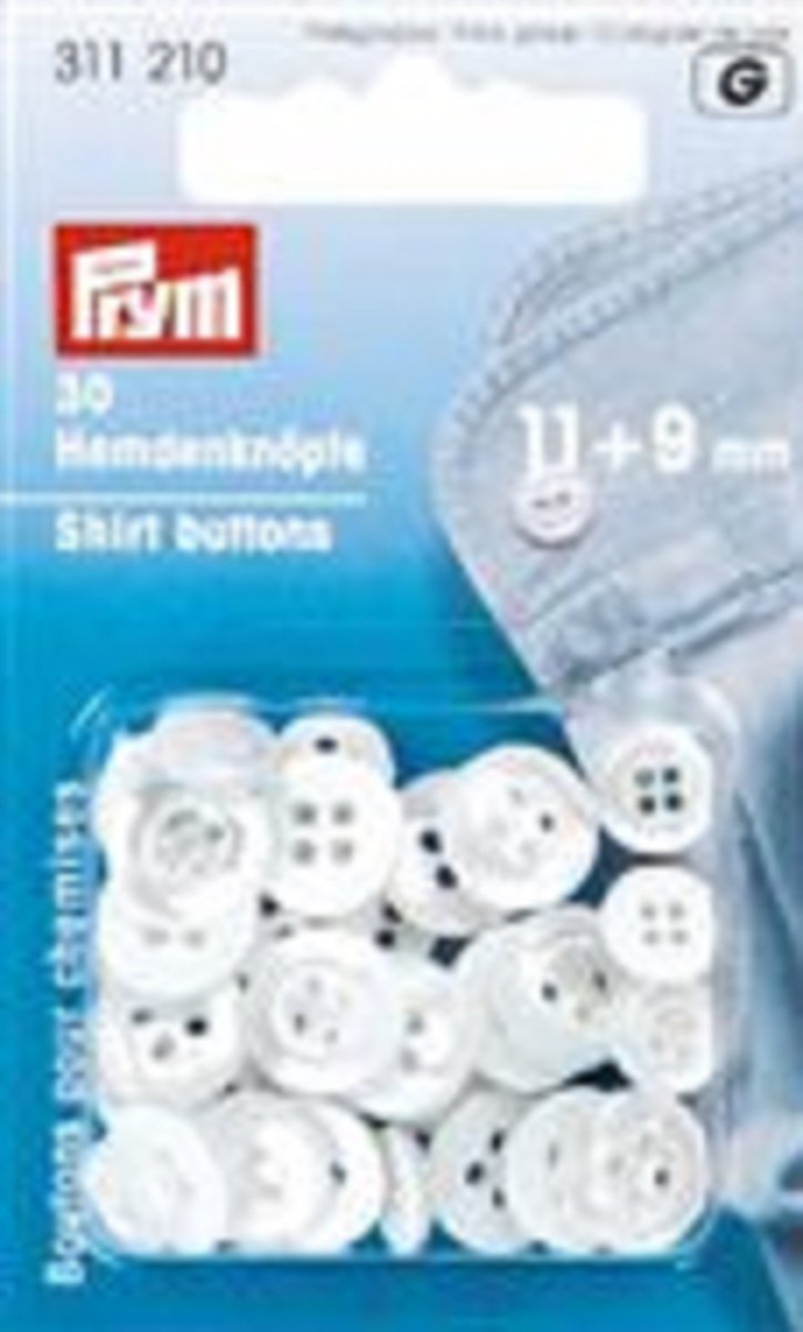 Overhemd Knopen 11 met 9Mm P/30 311210