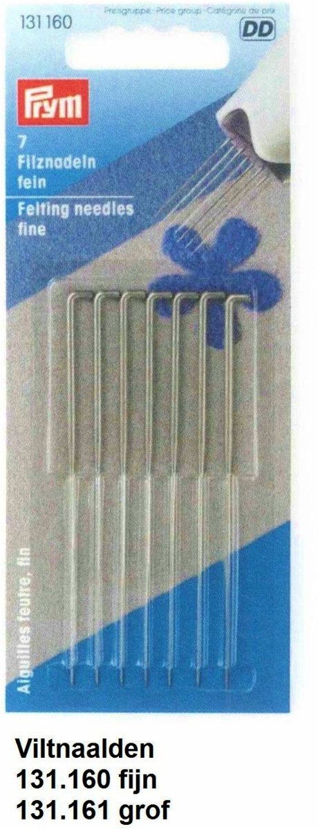 PRYM Extra grove viltnaalden passend op de ergonomische viltnaalden greepset. 7 Stuks.