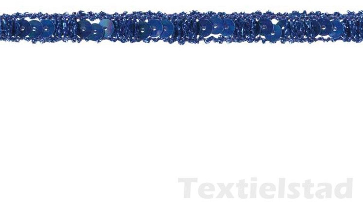 Paillettenboord 10 mm royal blauw