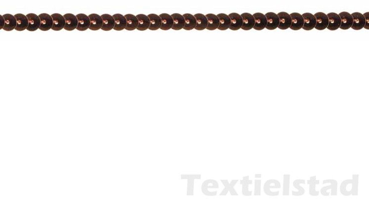 Paillettenboord 6 mm bruin