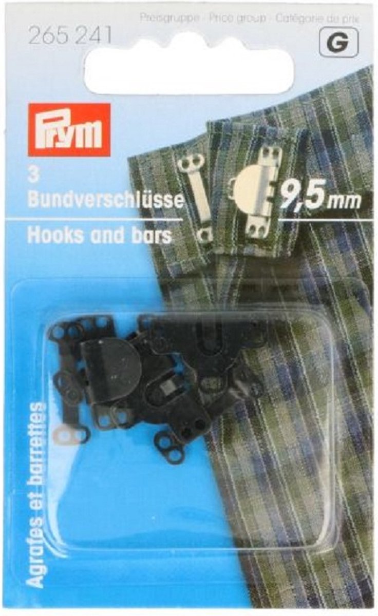 Prym - Broek En Rokhaken Met Staven - 9.5mm - Zwart