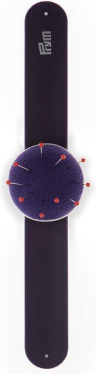   Armbandspeldenkussen met siliconen band paars speldenkussen