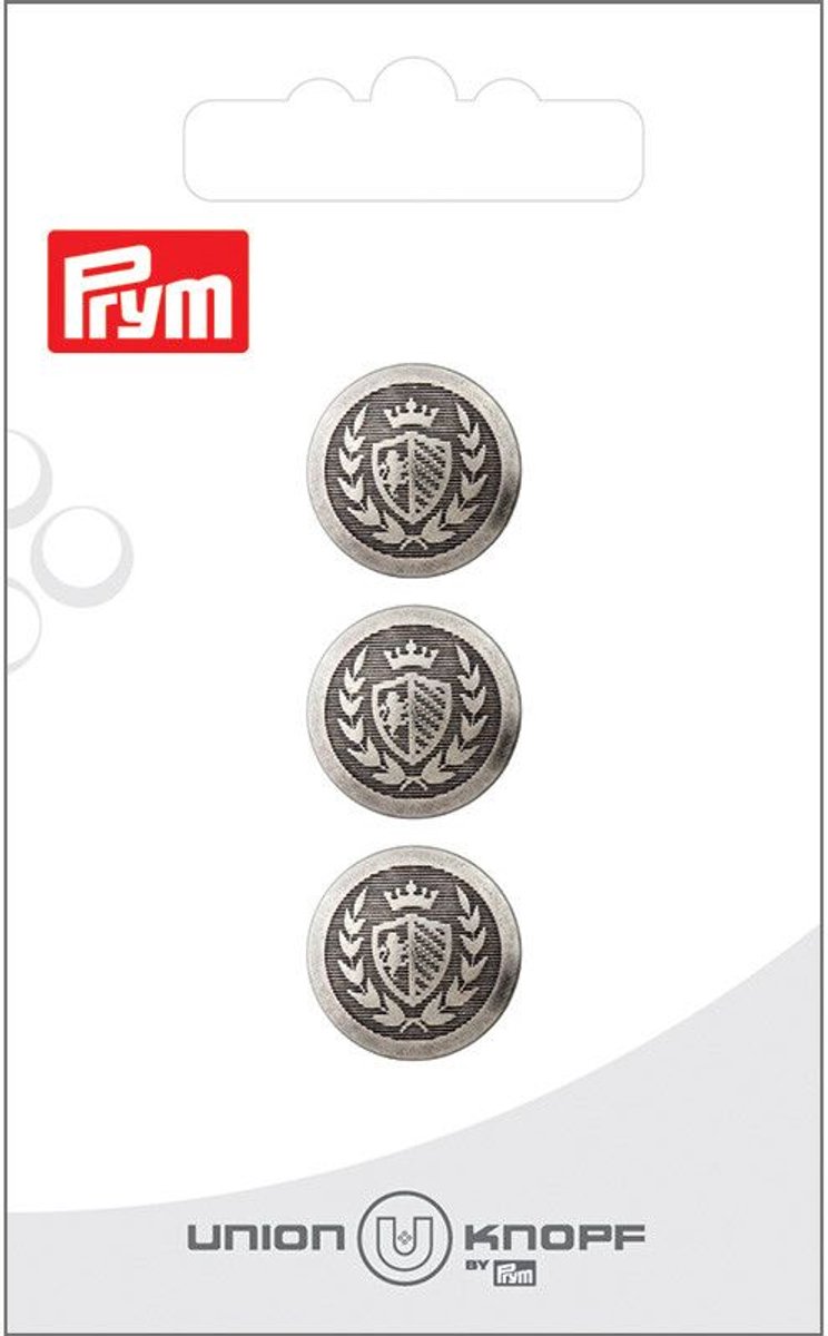   Fournituren - Knopen en sluitingen -   Metaal 15mm antiek zilver 3st. - Fournituren elastieken band - Antieke Zilverkleur - 1 kaart