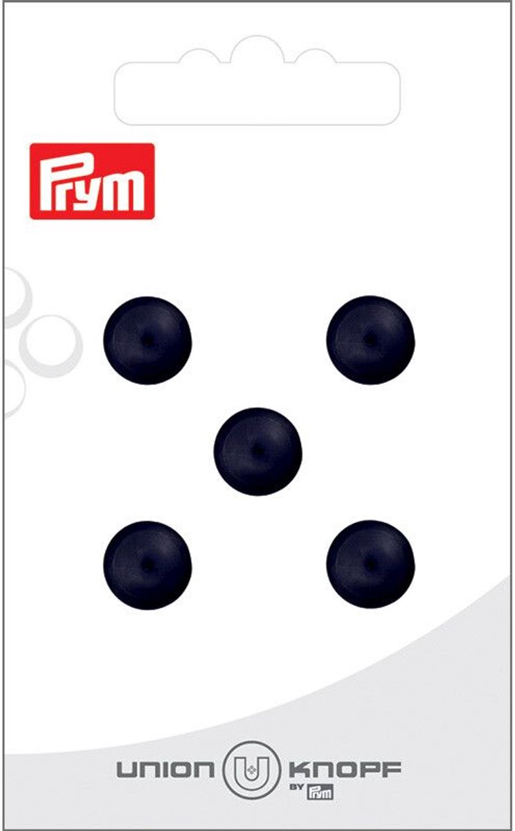   Fournituren - Knopen en sluitingen -   bol 10mm marine 5st. - Fournituren elastieken band - Marineblauw - 1 kaart