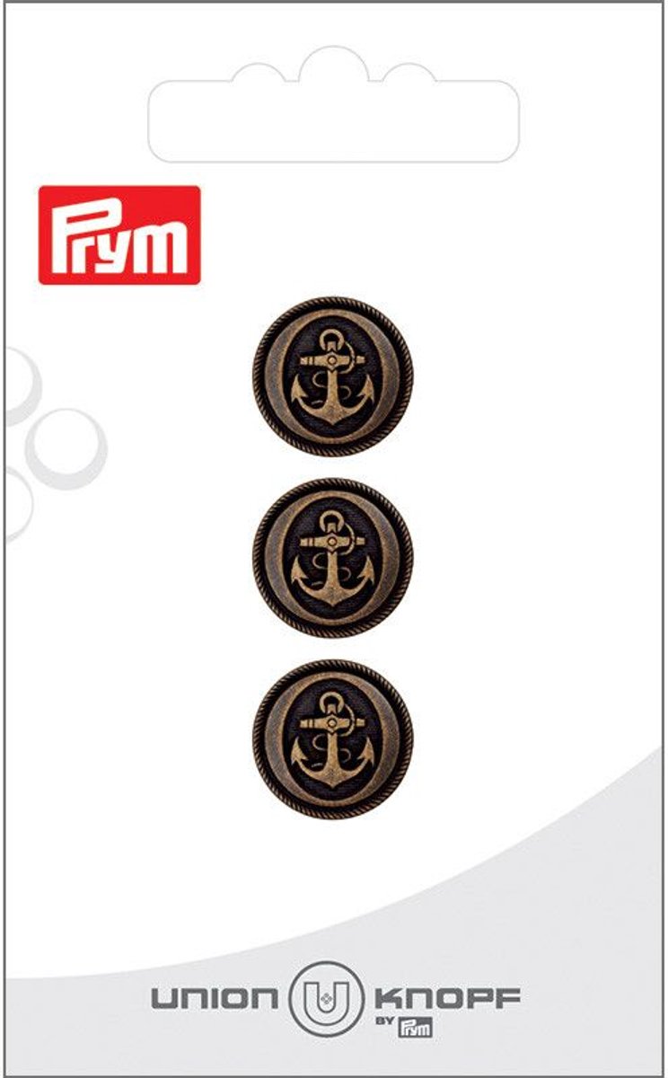   Fournituren - Knopen en sluitingen -   metaal anker 14mm koper 3st - Fournituren elastieken band - Koper - 1 kaart