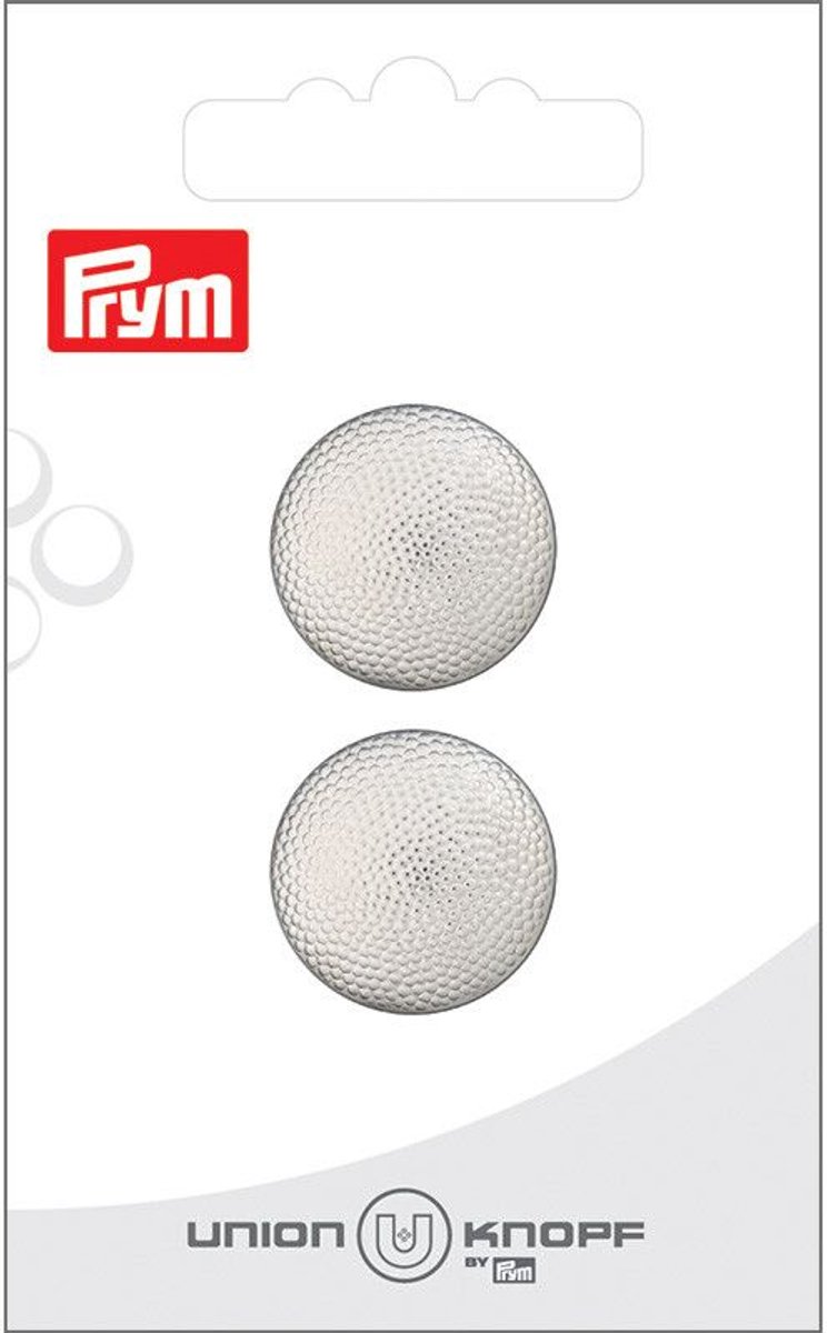   Fournituren - Knopen en sluitingen -   metaal ruw 20mm zilver 2st - Fournituren elastieken band - Zilver - 1 kaart