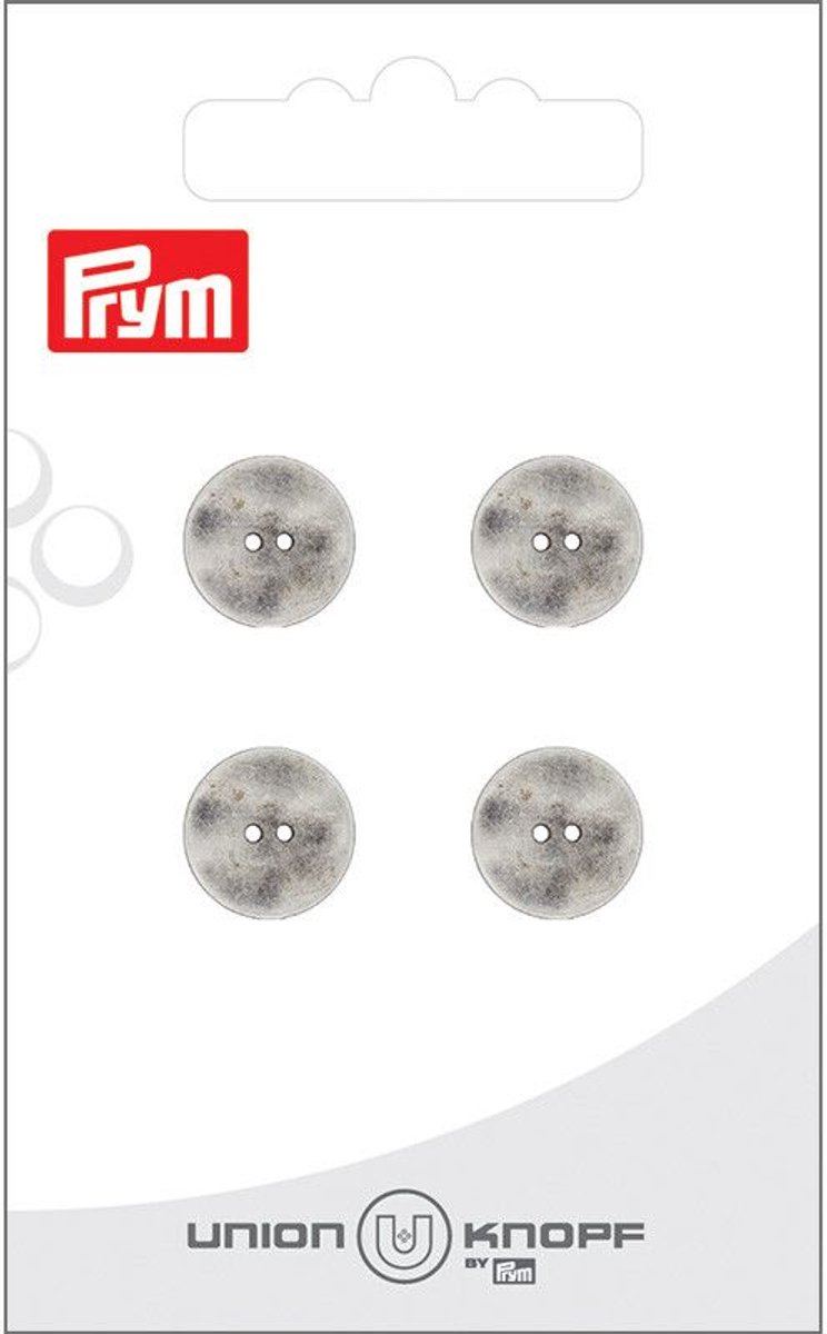   Fournituren - Knopen en sluitingen -   metaal vlak 12mm antiek zilver 4st - Fournituren elastieken band - Antieke Zilverkleur - 1 kaart