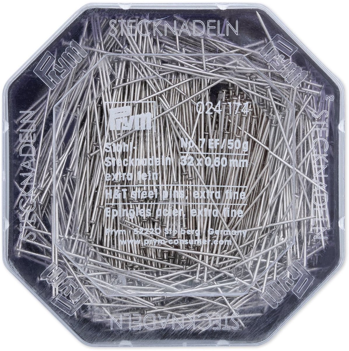   Fournituren - Naalden en  en -  en staal gehard No. 7 EF 0,60 x 32 mm zilverkleurig 50 g - Fournituren elastieken band - Zilverkleurig - 1 doos