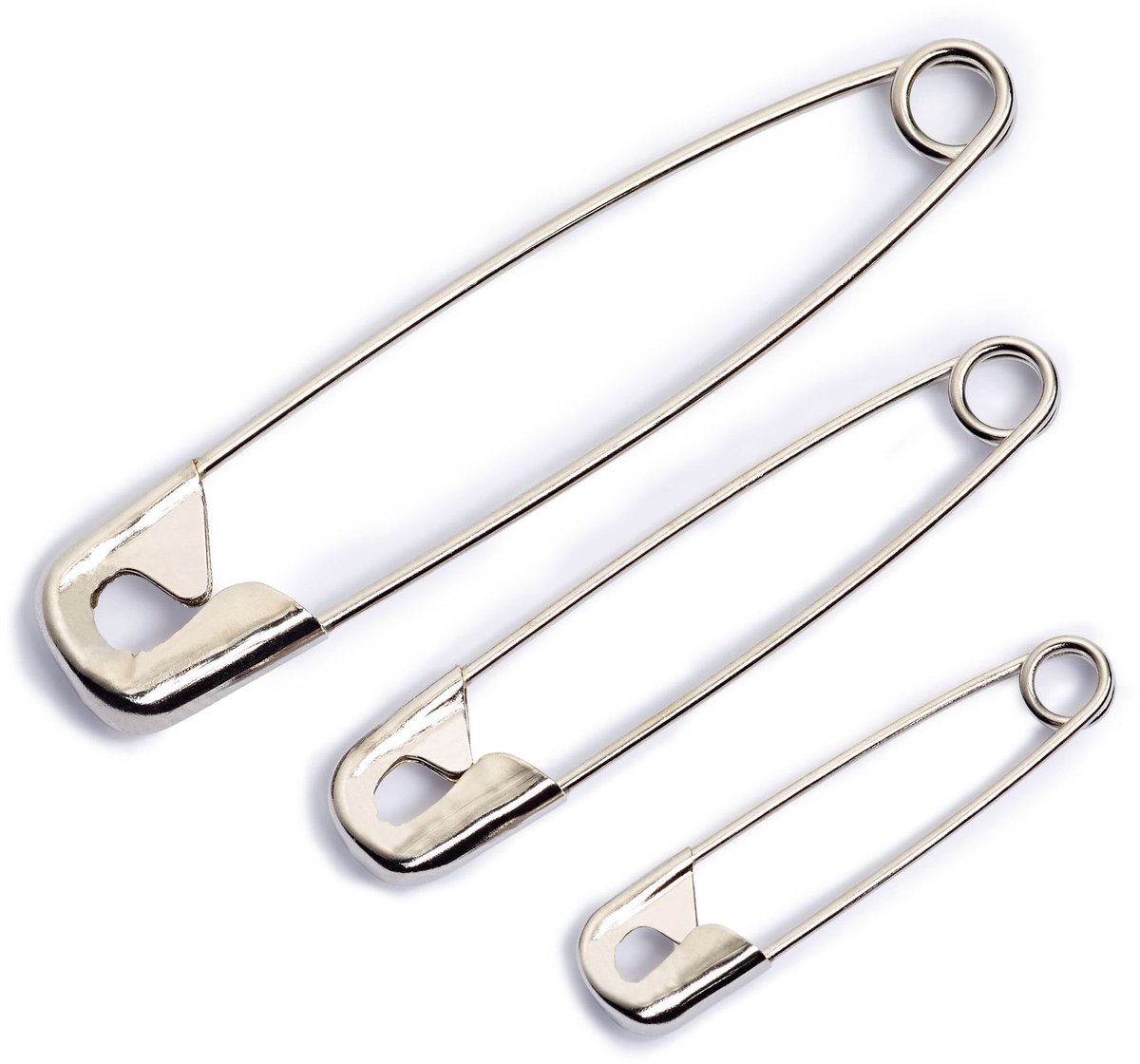   Fournituren - Naalden en  en - Veiligheidsspelden staal No. 1 zilverkleurig 34 mm 1000 st. - Fournituren elastieken band - Zilverkleurig - 1 karton