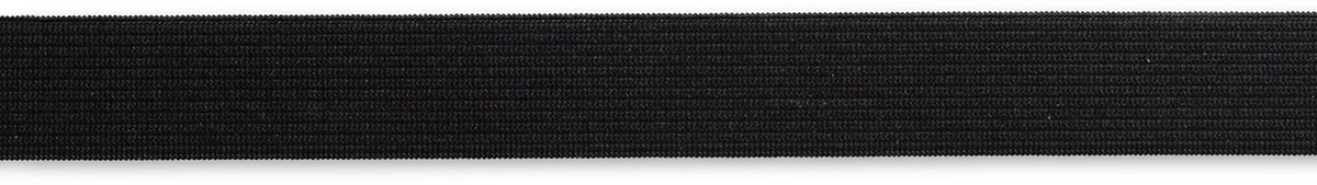 Prym Fournituren Banden - Band-elastiek zacht 20 mm zwart 10 m - Fournituren elastieken band - Zwart - 1 cassette
