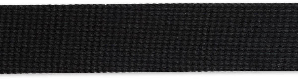 Prym Fournituren Banden - Band-elastiek zacht 40 mm zwart 10 m - Fournituren elastieken band - Zwart - 1 cassette