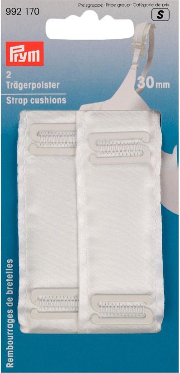  Schouderbandkussentje 30 mm wit - 2 stuks