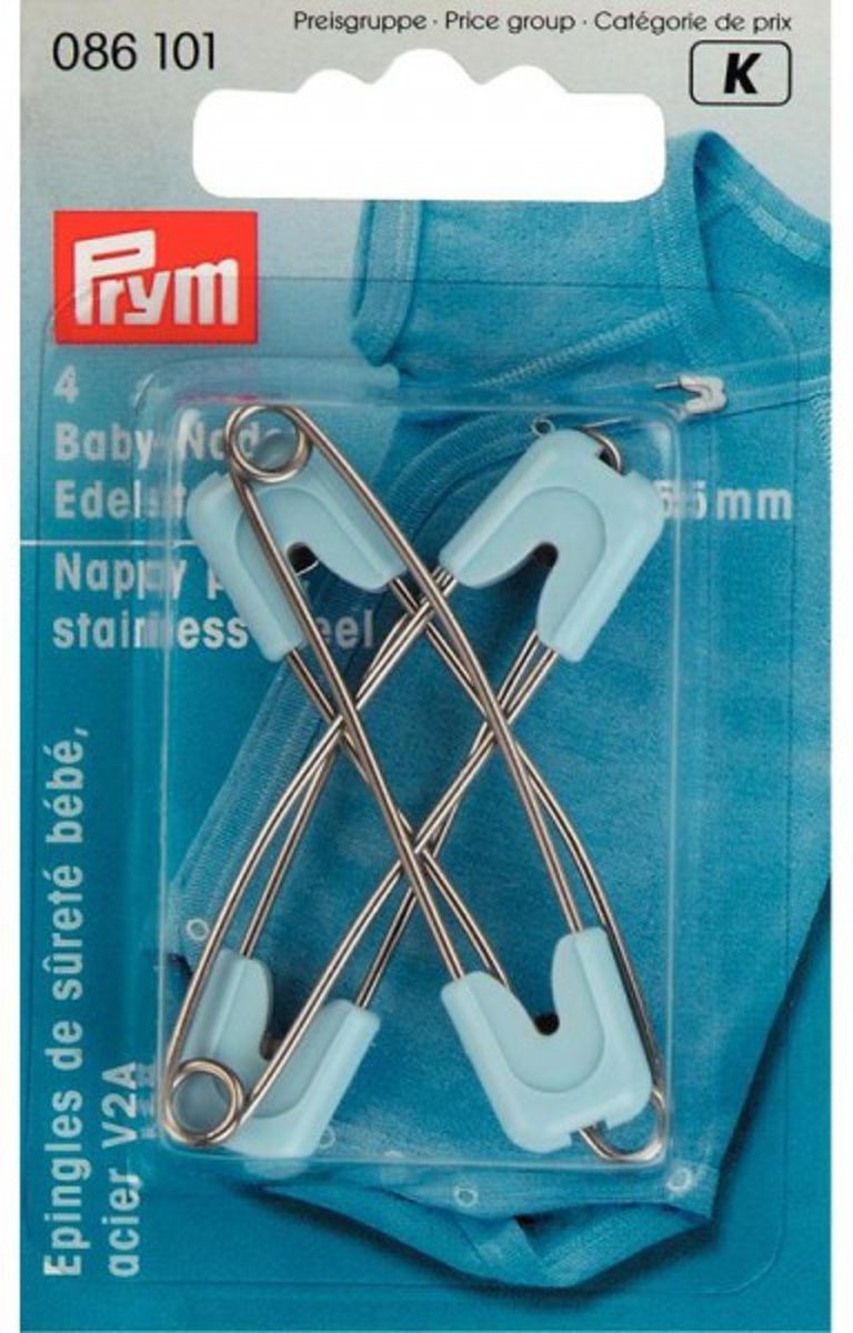   Veiligheidsspelden baby blauw 4 stuks