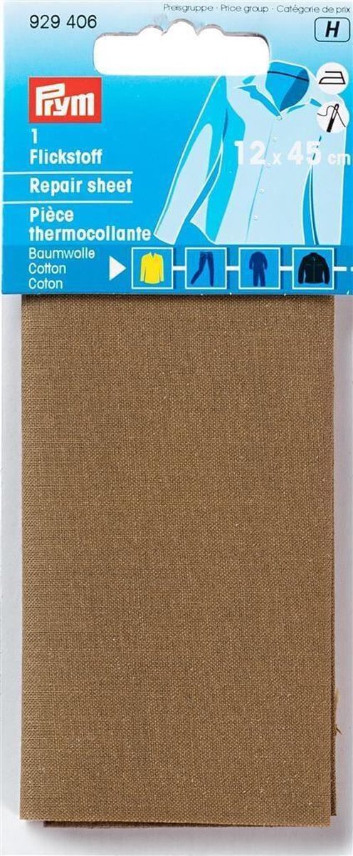 Prym Verstelstuk Katoen Opstrijkbaar 12 x 45 cm Bruin