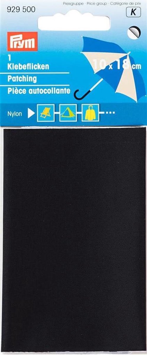   Verstelstuk Nylon Zelfklevend Zwart 10 x 18 cm