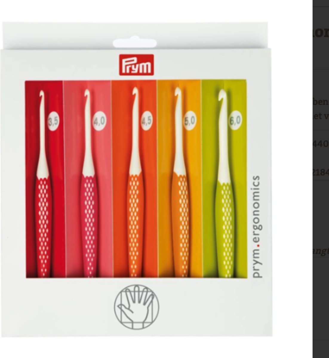   Wolhaaknaalden Ergonomics kunststof haaknaalden set 3,50 - 6mm