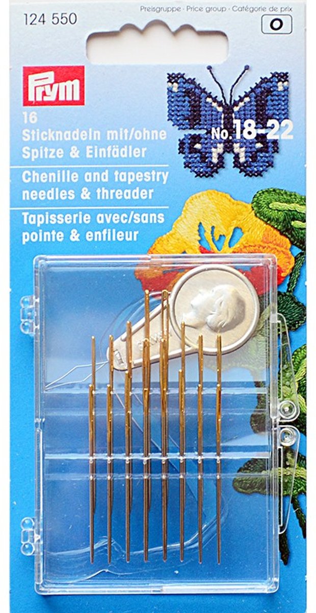   borduurnaalden 18-22 met draaddoorhaler