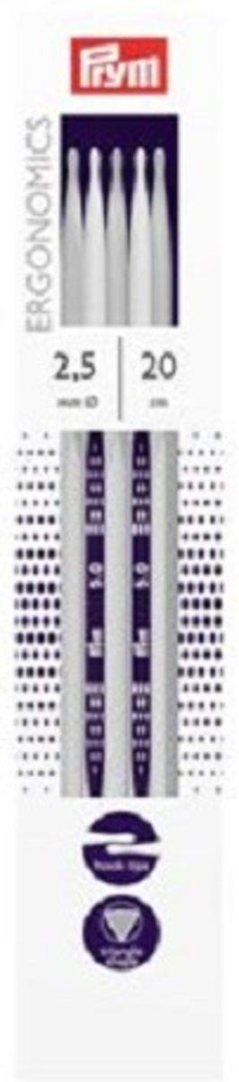   ergonomics 5 kousenbreinaalden 2,5 mm 20 cm