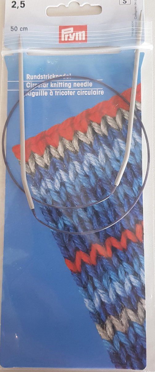 Rondbreinaald ALU grijs 50 cm 2,50 mm - Prym