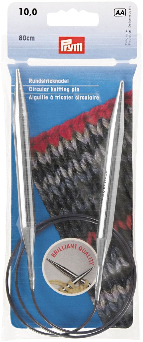 Rondbreinaald zilverkleurig 80 cm 10,00 mm - Prym