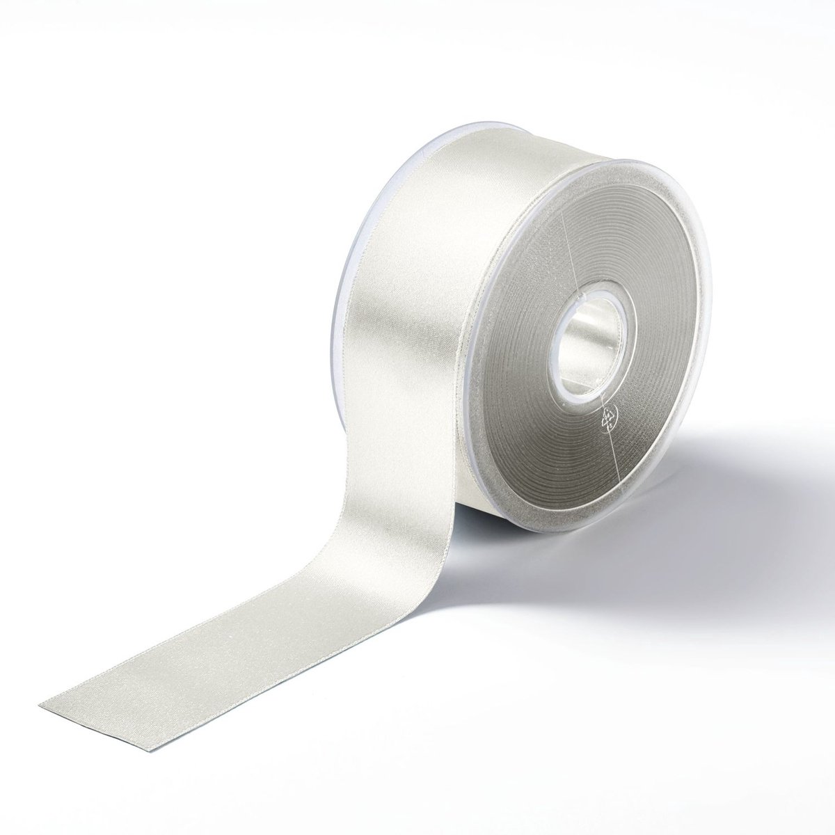 Satijnlint 38 mm parel 25 m