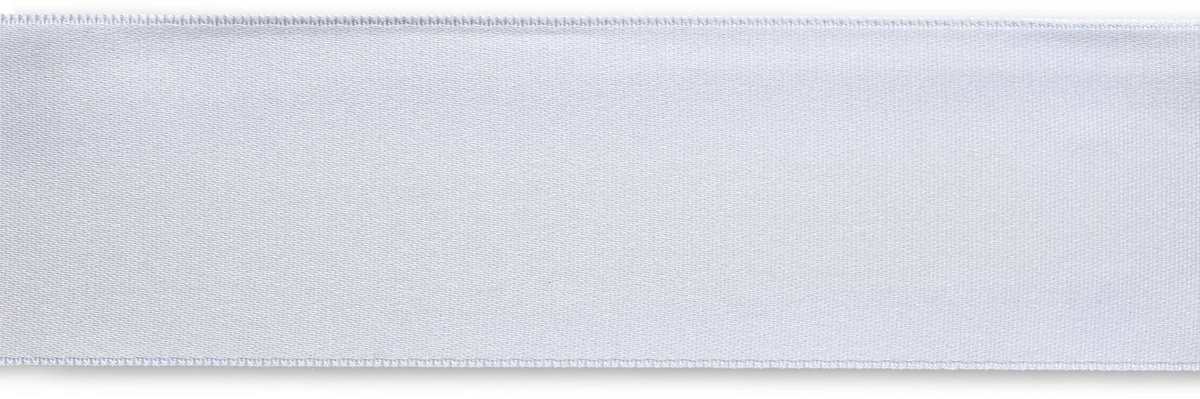 Satijnlint 38 mm wit 3 m