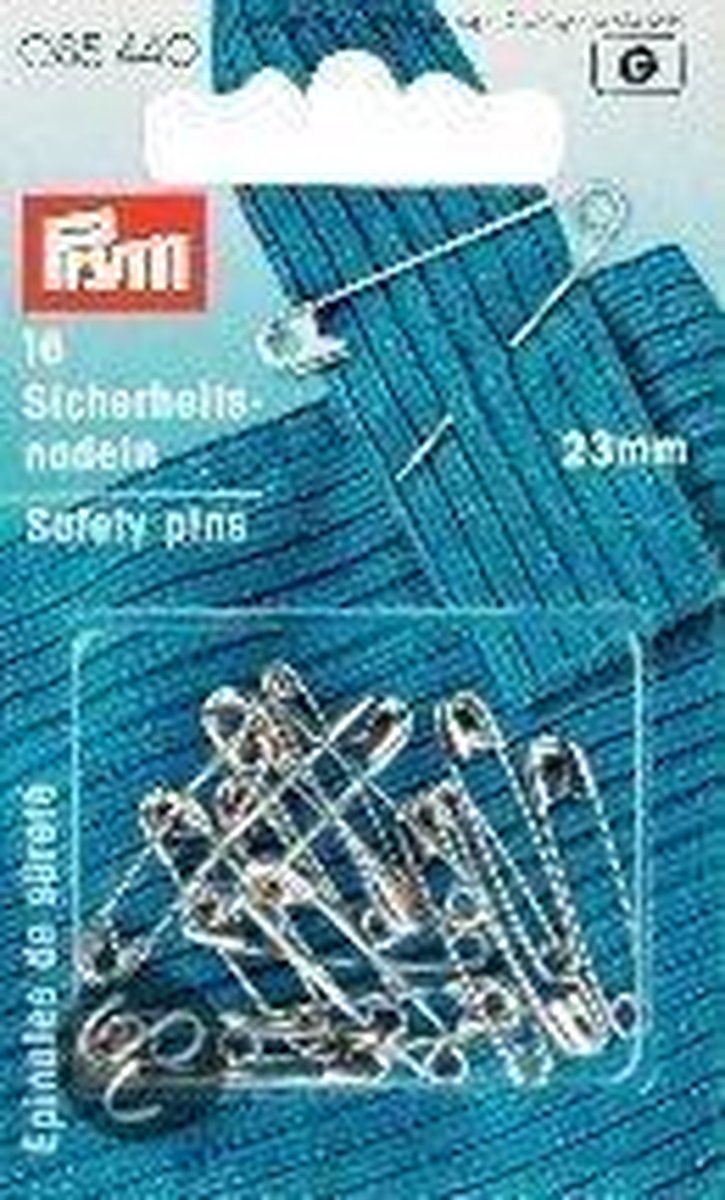 Veiligh.speld zilv.recht 23mm 16 st