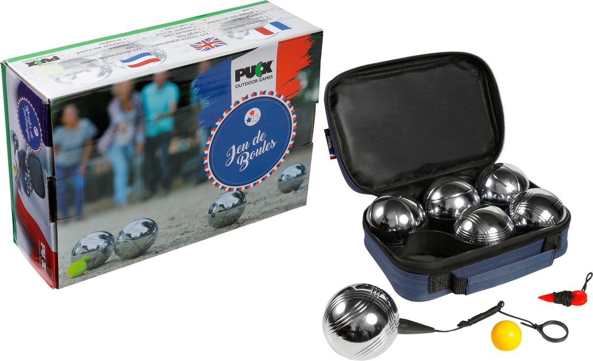 Luxe jeu de boules set in tas, 10-delig (striage 1 en 3)