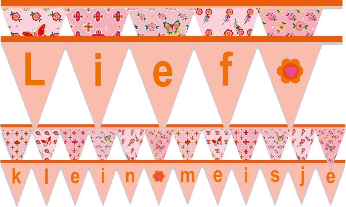 Geboorte versiering -slinger - vlaggenlijn - lief klein meisje
