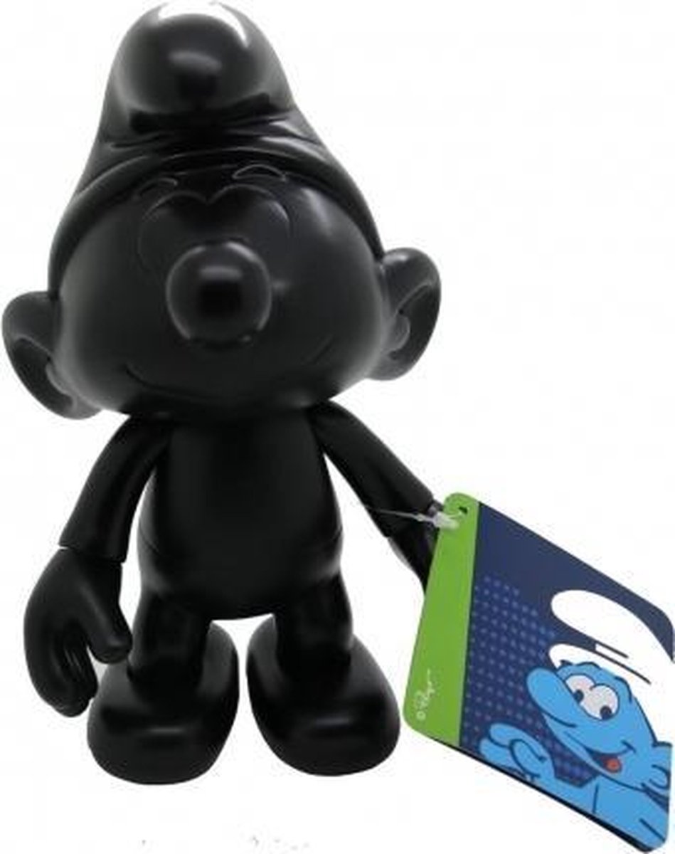 Zwartekleurige Smurf 20 cm