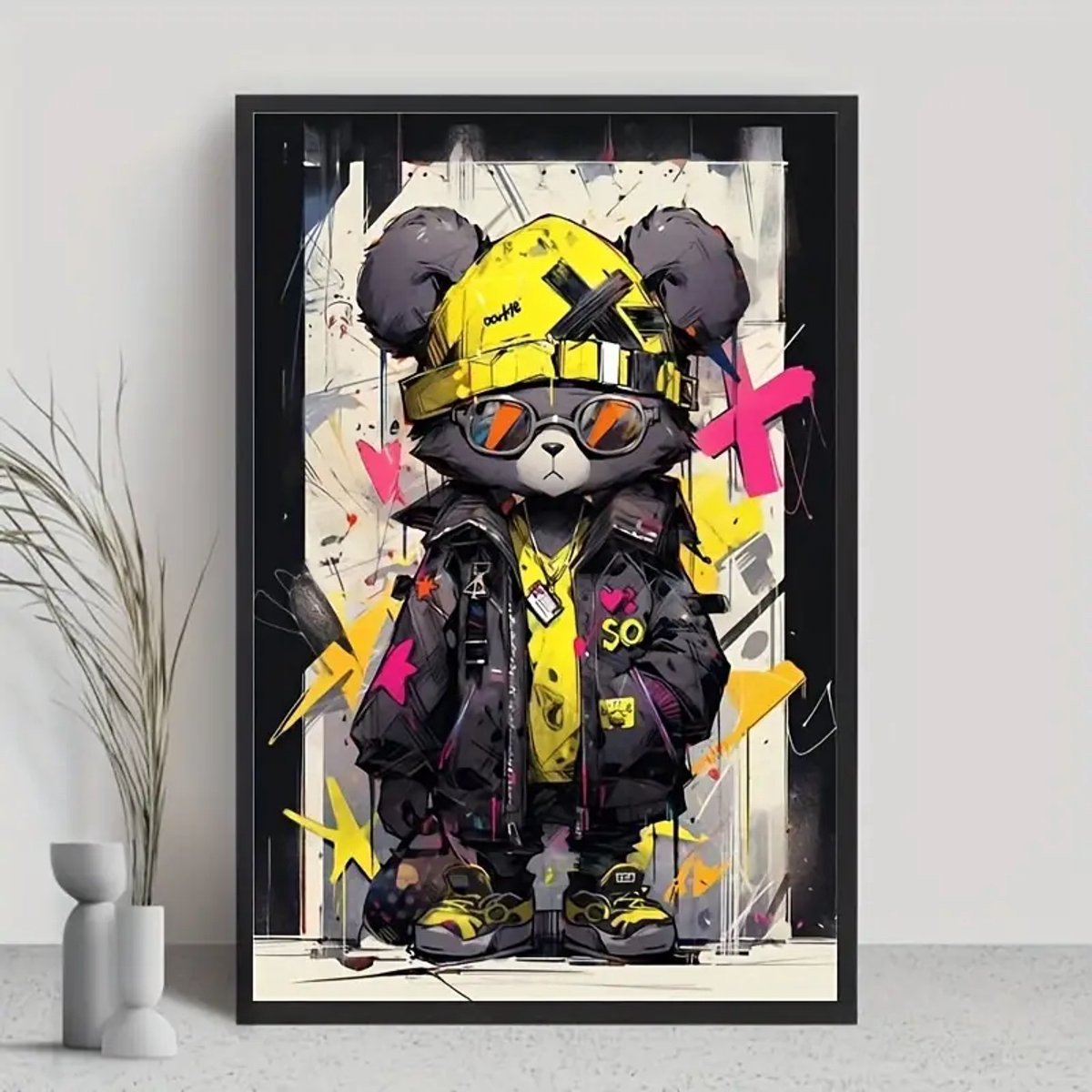 Diamond Painting - Beer - Stoer - Zonnebril - Tas - Volledig - Ronde steentjes - 40x60cm