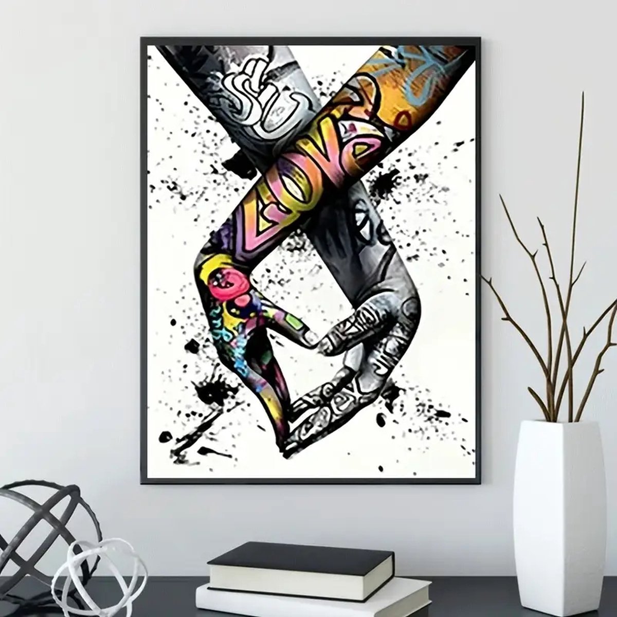 Diamond Painting - Handen - Love - Liefde - Valentijn - Volledig - Ronde steentjes 30x40cm