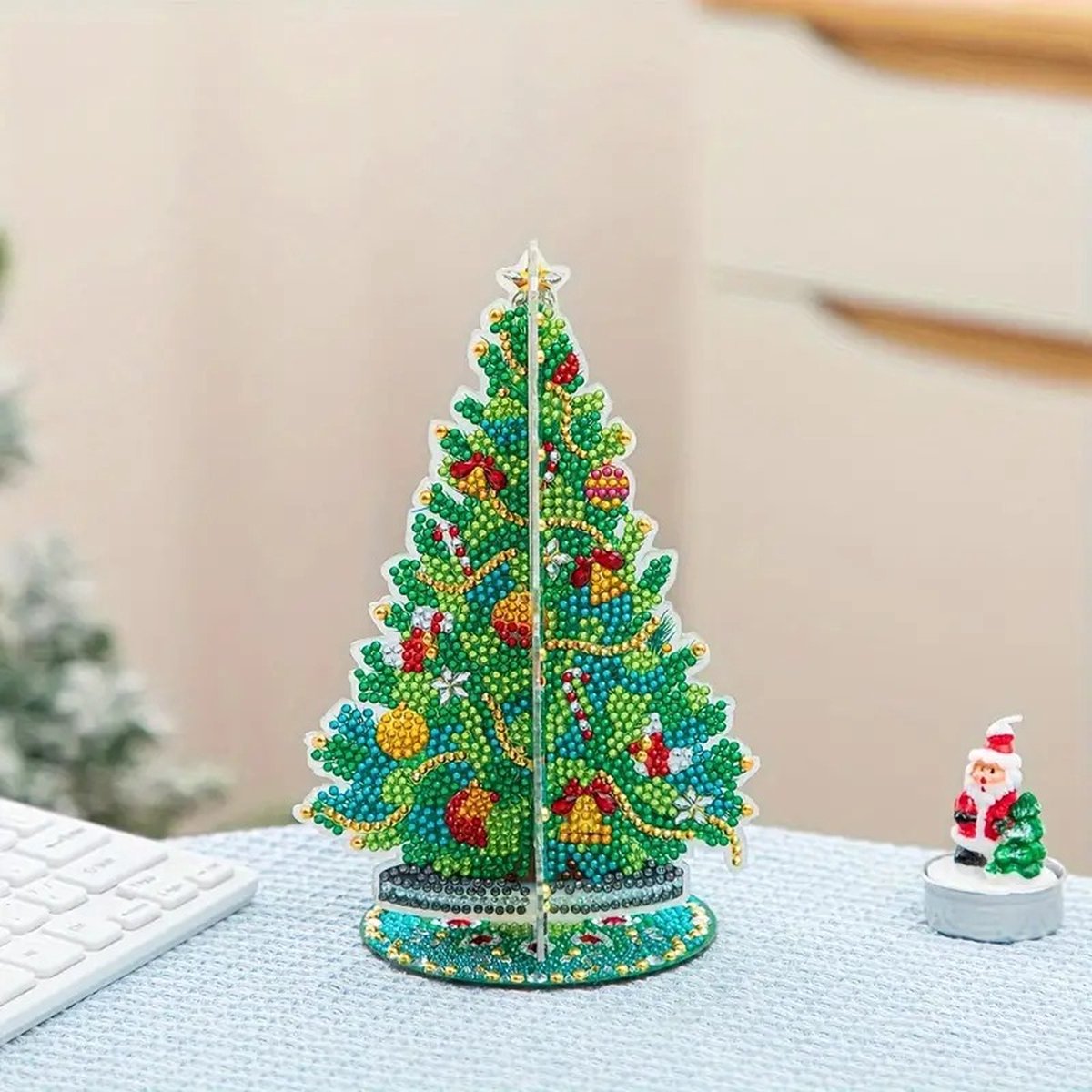 Diamond Painting - Kerst - Kerstboom - Volledig - Ronde steentjes - 13x19.5cm